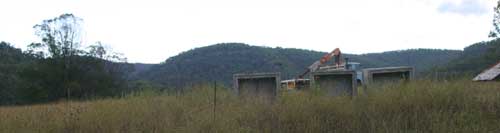 Panoramic of Lone Grave of McFarland at Wisemans Ferry