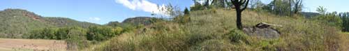 Panoramic of Lone Grave of McFarland at Wisemans Ferry